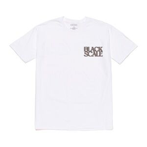 Black Scale Dyadic Short Sleeve Tee in White